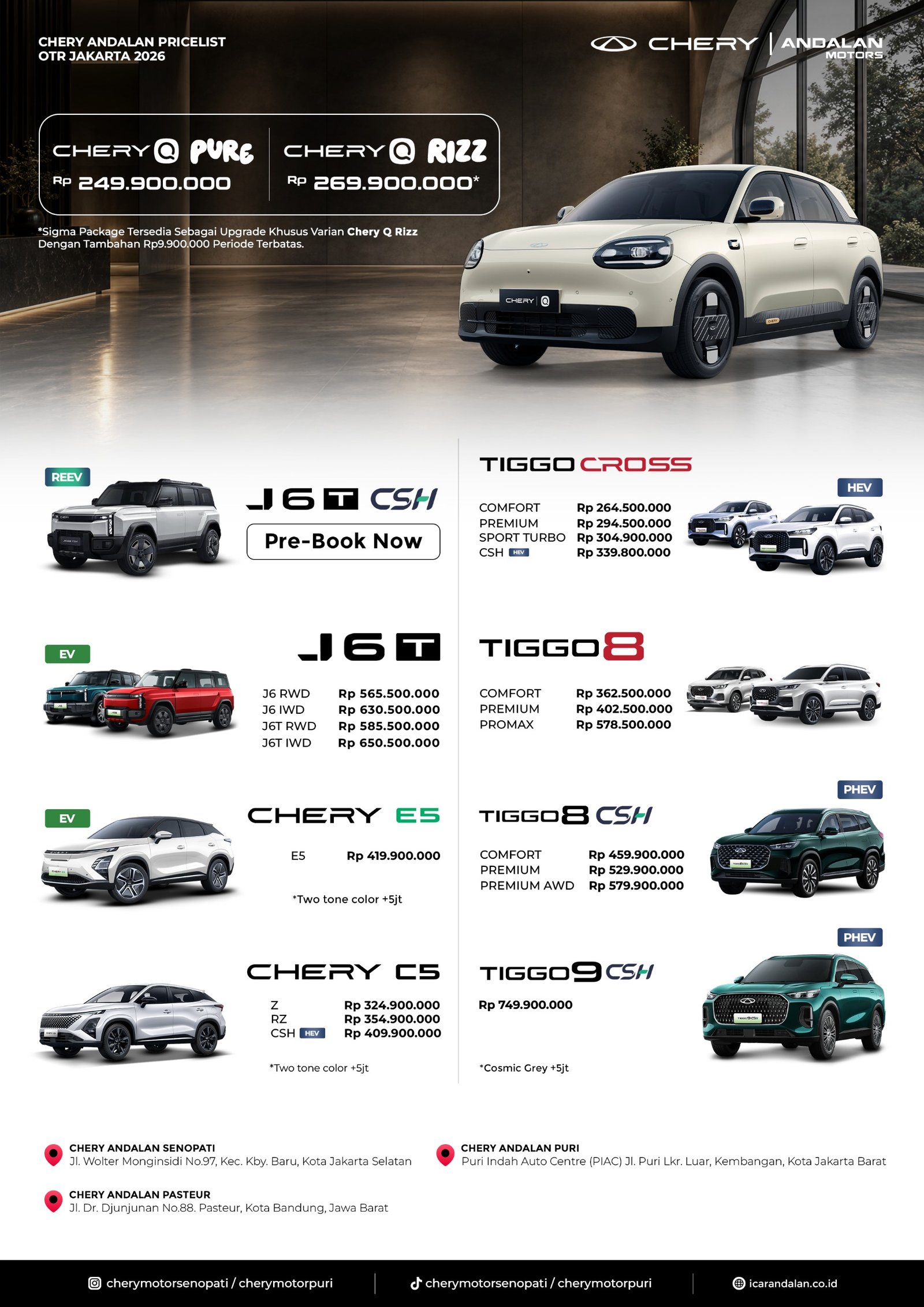 Pricelist Chery Terbaru